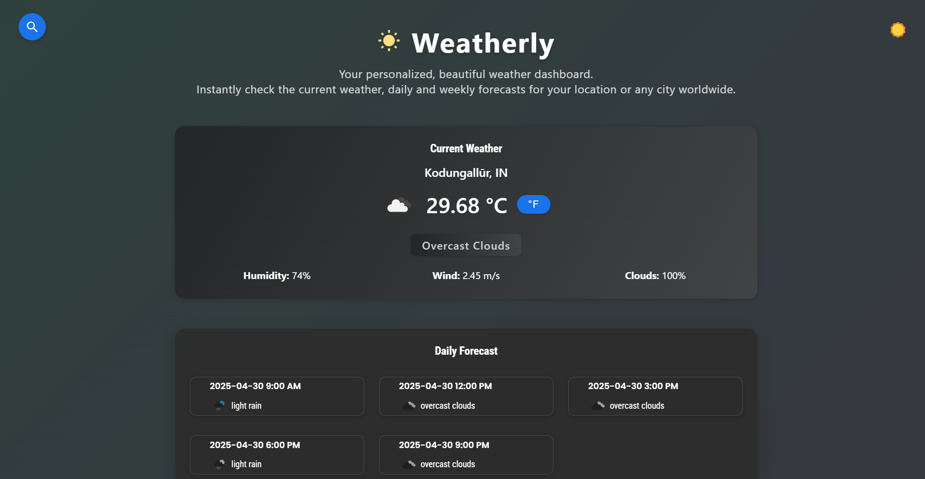 Weather Forecasting App